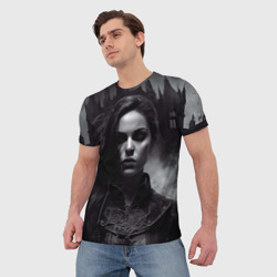 Мужская футболка 3D Готическая девушка Аливера - фото 2