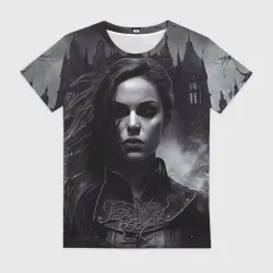 Женская футболка 3D Готическая девушка Аливера