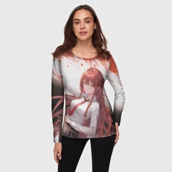 Женский лонгслив 3D Макима: Человек бензопила - Аниме - фото 2