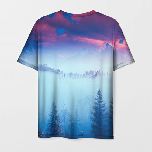 Мужская футболка 3D Horizon landscape, цвет 3D печать - фото 2