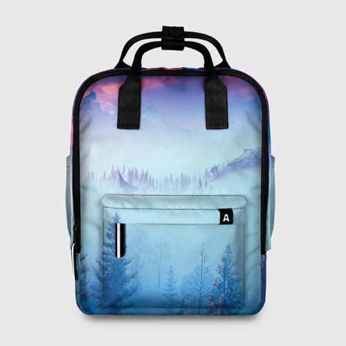 Женский рюкзак с принтом Horizon landscape, вид спереди №1