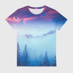 Женская футболка 3D Horizon landscape