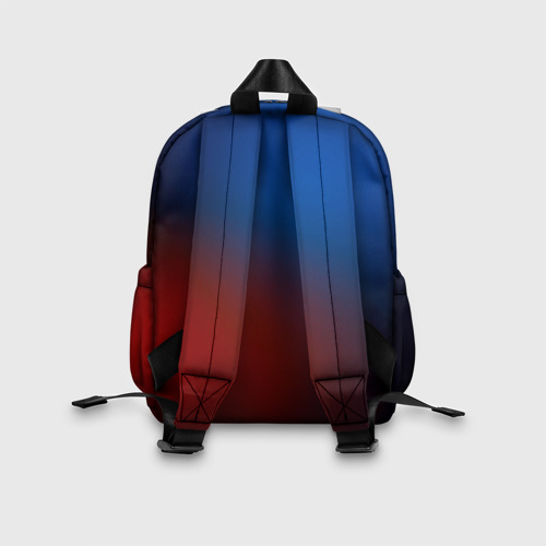 Детский рюкзак 3D с принтом Красно синий градиент, вид сзади #2