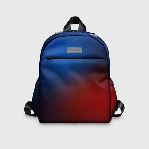 Детский рюкзак 3D с принтом Красно синий градиент, вид спереди #2