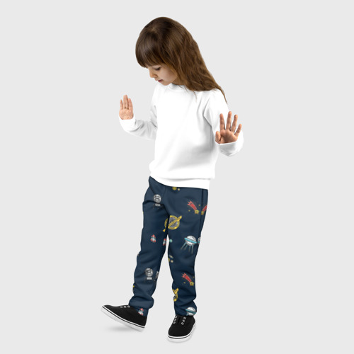 Детские брюки 3D Паттерн - галактика, цвет 3D печать - фото 3