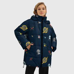 Женская зимняя куртка Oversize Паттерн - галактика - фото 2