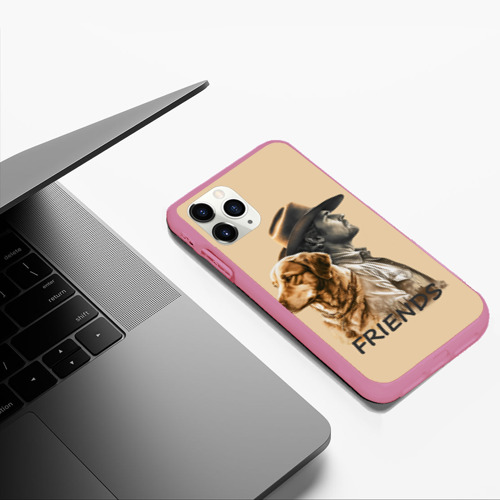 Чехол для iPhone 11 Pro Max матовый с принтом Человек и собака - friends, фото #5
