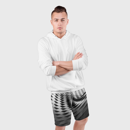Мужские шорты спортивные с принтом Авангардный модный паттерн, фото #4