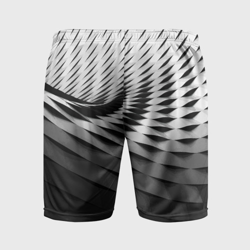 Мужские шорты спортивные с принтом Авангардный модный паттерн, вид сзади #1