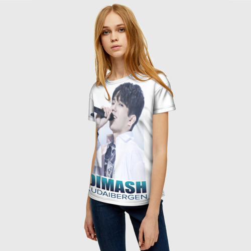 Женская футболка 3D Dimash & Dears, цвет 3D печать - фото 3