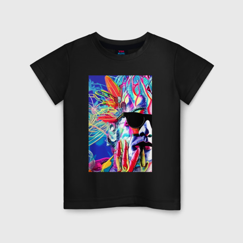 Детская футболка хлопок Andy Warhol - celebrity - pop art, цвет черный