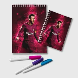 Блокнот Месси art red