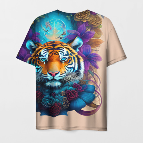Мужская футболка 3D Tiger tattoo - irezumi art, цвет 3D печать - фото 2