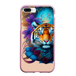 Чехол для iPhone 7Plus/8 Plus матовый Tiger tattoo - irezumi art