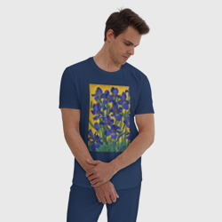 Мужская пижама хлопок Ирисы Ван Гога - картина - фото 2