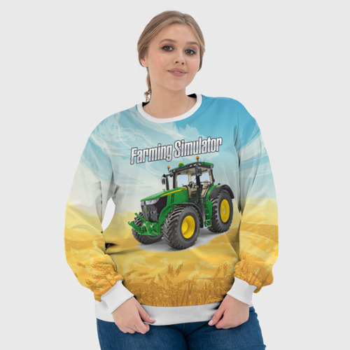 Женский свитшот 3D Farming Simulator, цвет 3D печать - фото 6