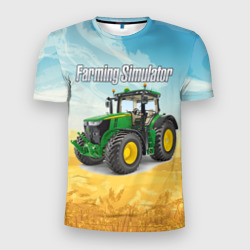Мужская футболка 3D Slim Farming Simulator