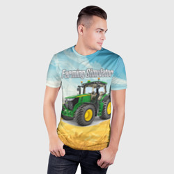 Мужская футболка 3D Slim Farming Simulator - фото 2
