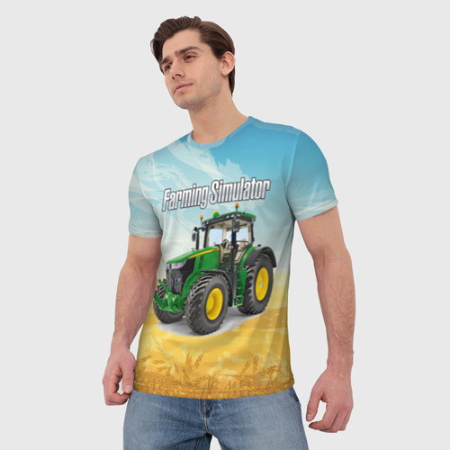 Мужская футболка 3D Farming Simulator, цвет 3D печать - фото 3