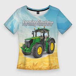 Женская футболка 3D Slim Farming Simulator