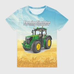 Женская футболка 3D Farming Simulator