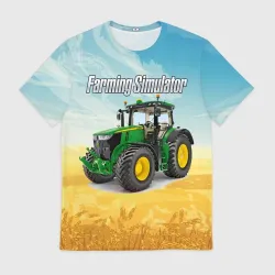 Мужская футболка 3D Farming Simulator