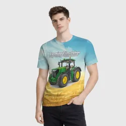 Мужская футболка 3D Farming Simulator - фото 2