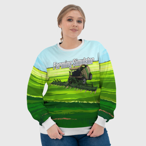 Женский свитшот 3D Farming Simulator, цвет 3D печать - фото 6