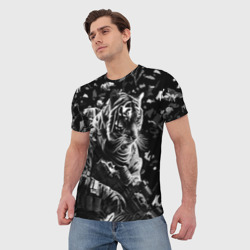 Мужская футболка 3D Тигр воин спецназа - фото 2