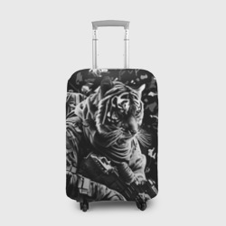 Чехол для чемодана 3D Тигр воин спецназа