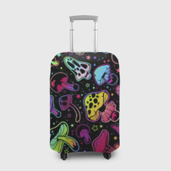 Чехол для чемодана 3D Цветные грибочки
