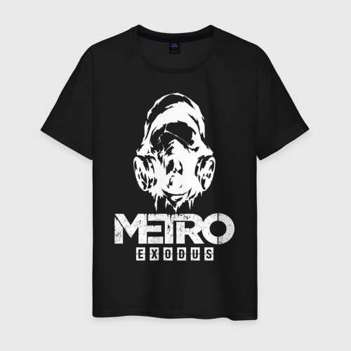 Мужская футболка хлопок Metro Exodus art, цвет черный