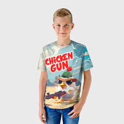 Детская футболка 3D Chicken Gun - фото 2