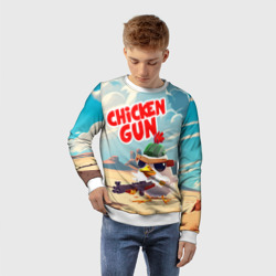 Детский свитшот 3D Chicken Gun - фото 2