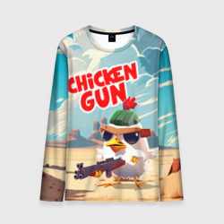 Мужской лонгслив 3D Chicken Gun