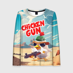 Женский лонгслив 3D Chicken Gun