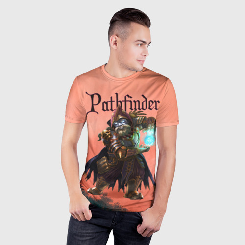 Мужская футболка 3D Slim с принтом Pathfinder Чернокнижник, фото на моделе #1
