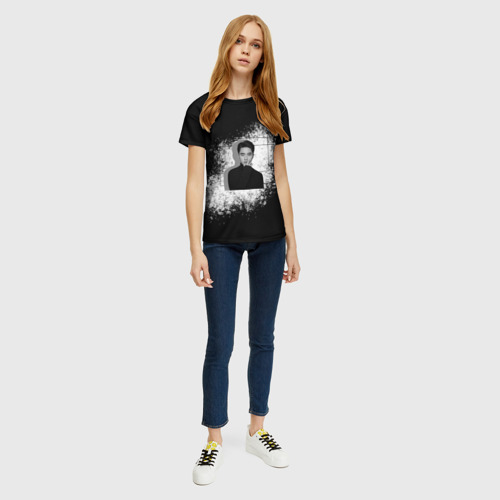 Женская футболка 3D с принтом Дио и тень, вид сбоку #3