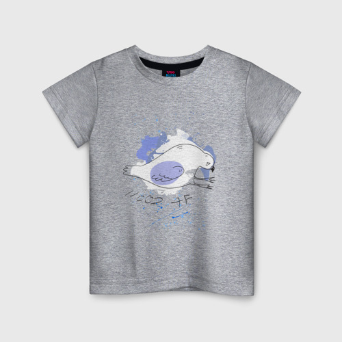 Детская футболка хлопок Грустный голубь: mood AF, цвет меланж