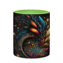 Кружка с полной запечаткой Абстрактные цветные перья - фото 2