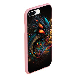 Чехол для iPhone 7Plus/8 Plus матовый Абстрактные цветные перья - фото 2