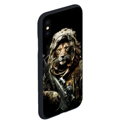 Чехол для iPhone XS Max матовый Лев боец спецназа - фото 2