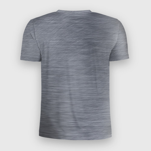 Мужская футболка 3D Slim с принтом Скандинавский дракон сталь, вид сзади #1