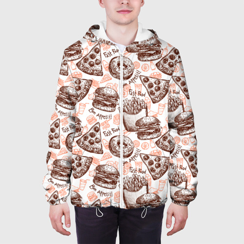 Мужская куртка 3D с принтом Bon appetit, вид сбоку #3