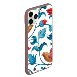 Чехол для iPhone 11 Pro Max матовый Узоры и птицы - фото 2