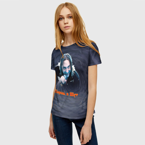 Женская футболка 3D с принтом Михаил Горшенев, фото на моделе #1