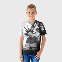 Детская футболка 3D Горшок черно-белый стиль - фото 2
