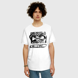 Мужская футболка хлопок Oversize CS white t. by Boostuff - фото 2