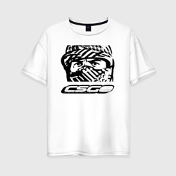 Женская футболка хлопок Oversize CS white t. by Boostuff