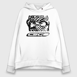 Женское худи Oversize хлопок CS white t. by Boostuff